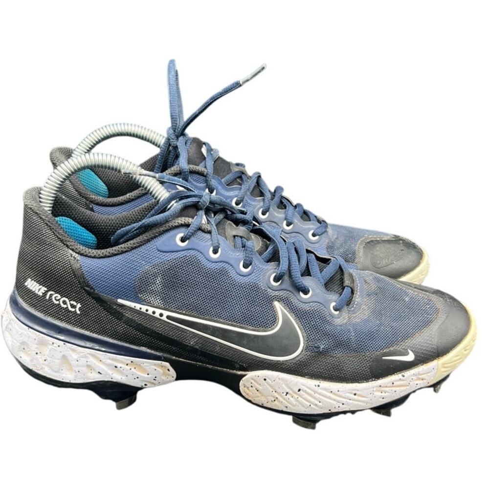 💙 Nike React Men 8.5 Blue Baseball Cleats – Men’s Turf Field Shoes